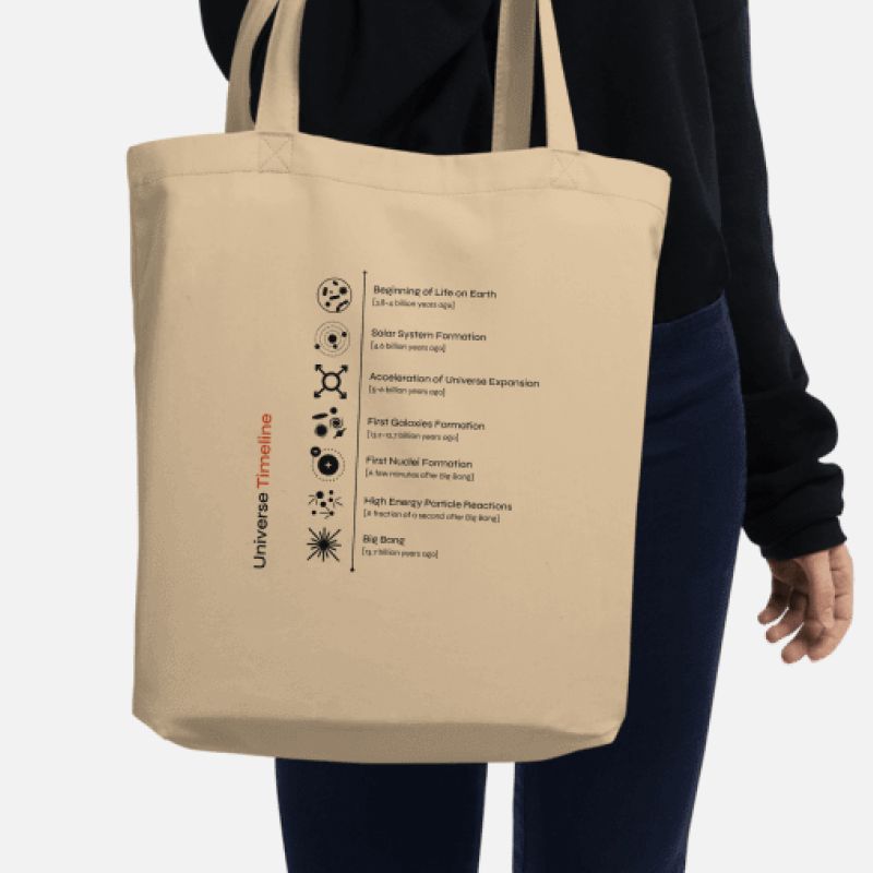 Universe Timeline Organic Tote Bag